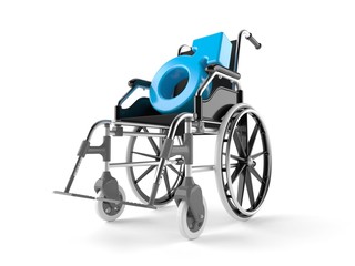 Fototapeta na wymiar Male gender with wheelchair