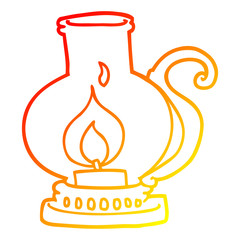 warm gradient line drawing cartoon lantern
