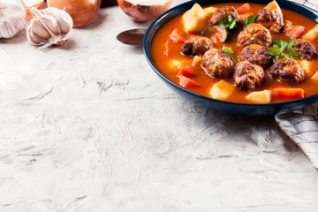 Albondigas - tomato soup with meatballs
