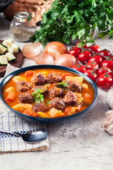 Albondigas - tomato soup with meatballs