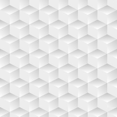 Seamless geometric abstract background with 3d cubes. Vector