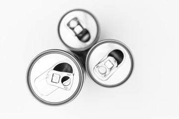 Obraz na płótnie Canvas Opened tin cans