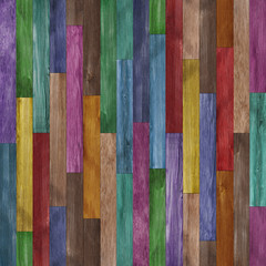 Seamless colorful painted wood texture background