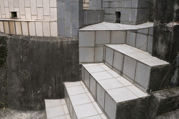 A staircase made of stone