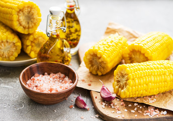Boiled corn cob