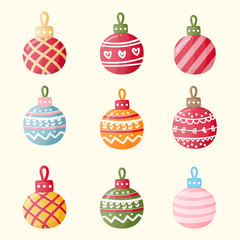 Christmas balls. Vector illustration.