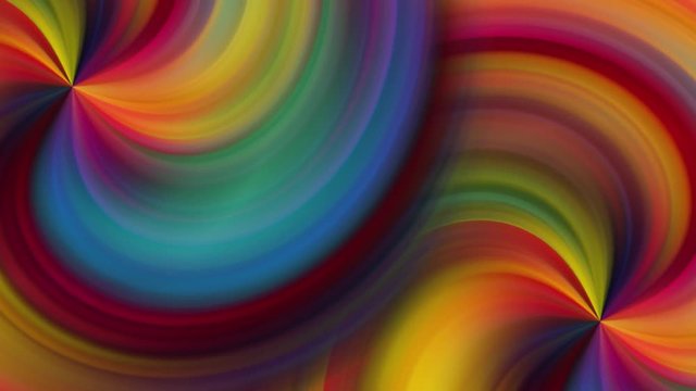 Spiral Colored Background. Abstract spirals animated wallpaper or background video ,gradient rainbow colored , 4k , 10 seconds duration.