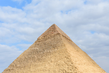 Obraz na płótnie Canvas The great pyramid of Khafre in Giza plateau. Cairo, Egypt