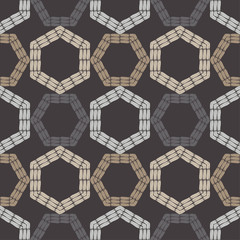 Ethnic boho seamless pattern. Lace. Embroidery on fabric. Patchwork texture. Weaving. Traditional ornament. Tribal pattern. Folk motif. Can be used for wallpaper, textile, wrapping, web.