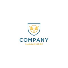 Farm shield badge logo vector illustration
