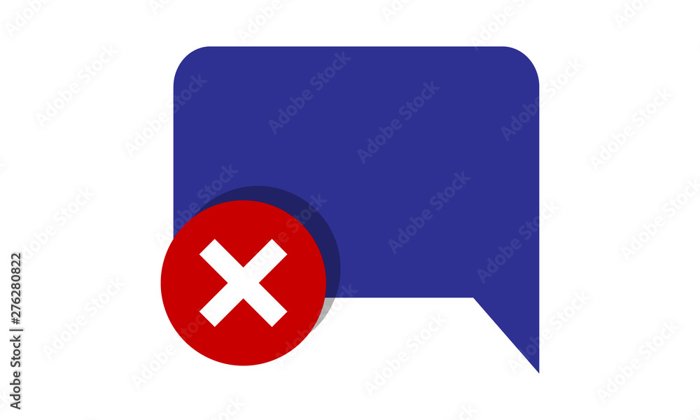 Poster reject message icon for declining conversations