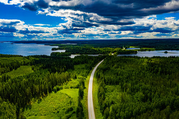 Obraz premium Finnland aus der Luft - Atemberaubende Luftbilder von Landschaften in Finnland