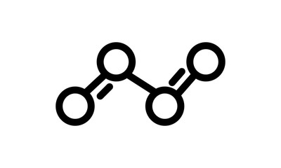 Minimalistic Molecular Structure Icon Representing Chemistry, Science, or Connectivity Concepts