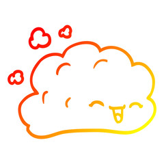 warm gradient line drawing cartoon grey smoke