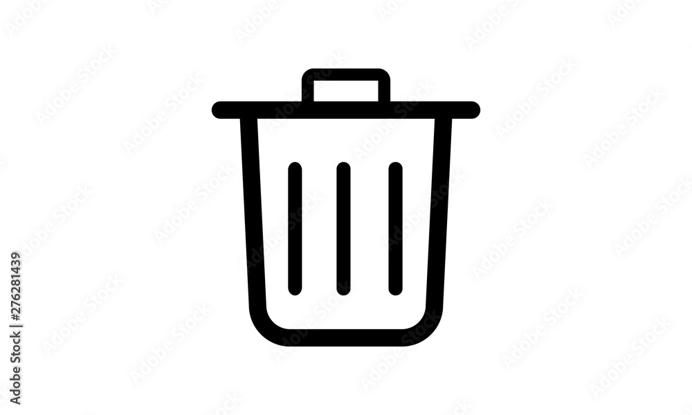 Aufkleber trash can icon for deleting and discarding data
