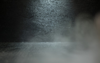 Smoke and light scene, black background