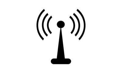 Tower icon for Wi-Fi and radio wave transmission