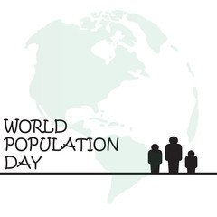 Vector illustration,banner or poster of world population day.