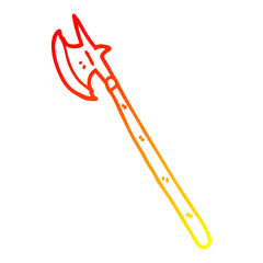 warm gradient line drawing cartoon medieval weapon