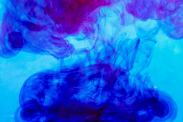 blue liquid paint diluted in light blue paint similar to smoke