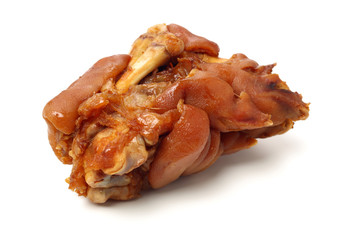 Sauce trotters on white background.