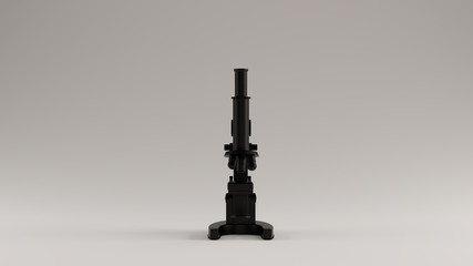 Black Traditional Microscope 3d illustration 3d render
