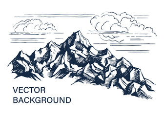 Rocks vector sketch