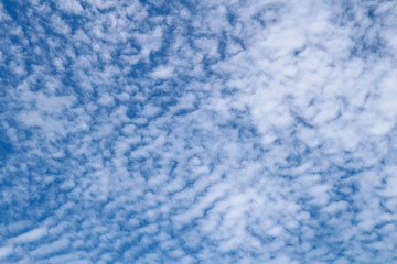 beautiful blue sky with clouds background, circulumulus clouds 
