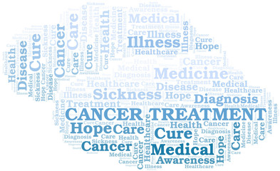 Fototapeta premium Cancer Treatment word cloud. Vector made with text only.