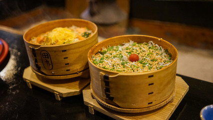 福島県会津若松地方の郷土料理わっぱ飯