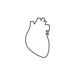 Sign heart, Human organ symbol heart