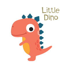 Vector doodle of cute dinosaur