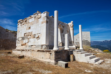 Rhodiapolis Ancient City. Rhodiapolis, Antalya province, Kumluca near the settlement on the hill...