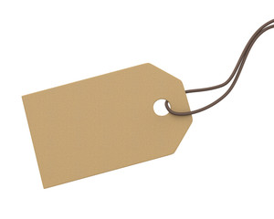 Blank Price Tag Isolated