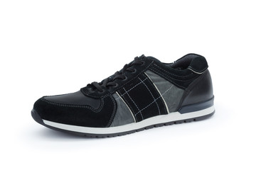 Male sneakers close up isolated on white background