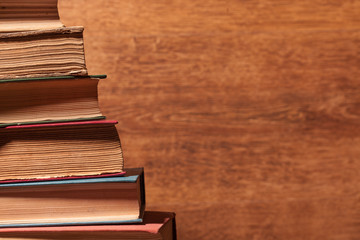 Stack of old used books