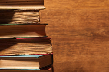 Stack of old used books