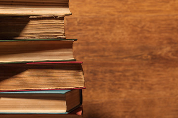 Stack of old used books