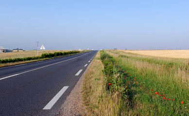 country road in Loire valley