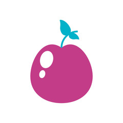 fresh apple fruit isolated icon