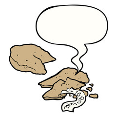 cartoon fortune cookies and speech bubble