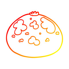 warm gradient line drawing cartoon squash