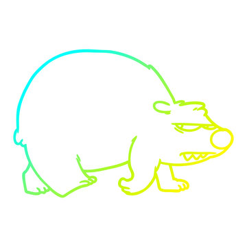 recommend clip art: cold gradient line drawing cartoon angry bear