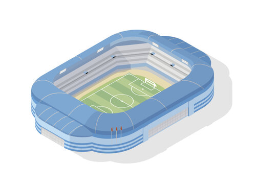 Isometric soccer stadium