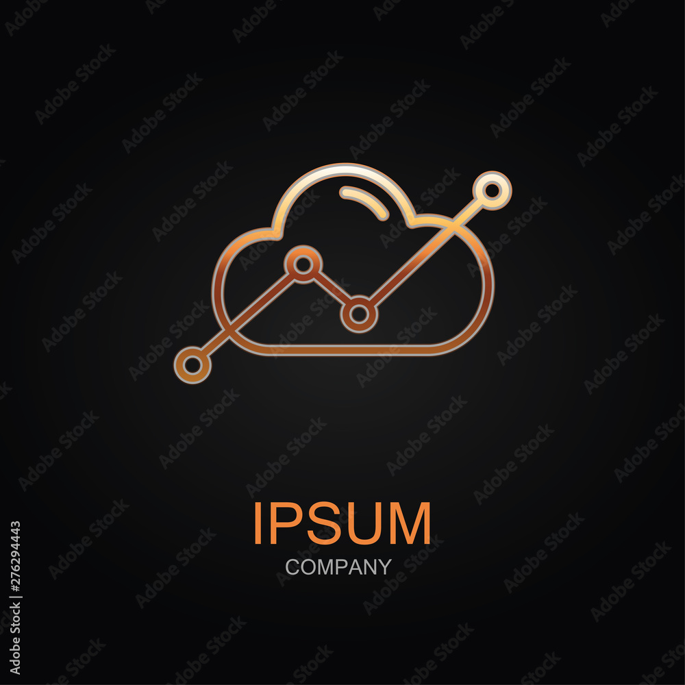 Aufkleber data analysis vector icon. design logo element. isolated on black background.