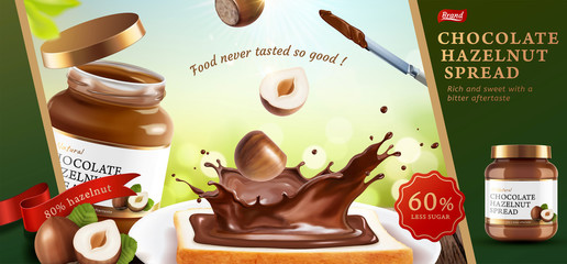 Chocolate hazelnut spread ads