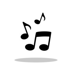 Music note icon in flat style. Music note symbol for your web site design, logo, app, UI Vector EPS 10.