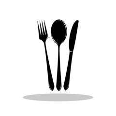 Fork-Spoon-Knife icon in trendy flat style. Vector Illustration EPS 10.