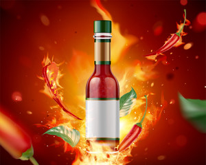 Fototapeta premium Hot sauce product