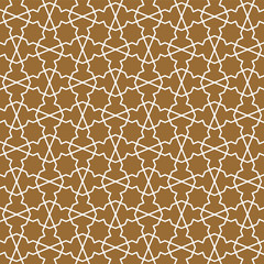 Seamless arabic geometric ornament in brown color.